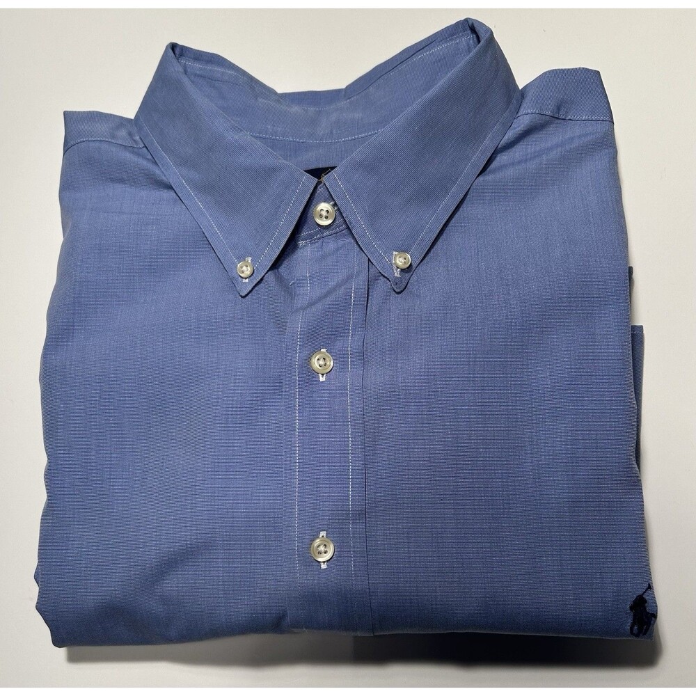 Ralph Lauren Mens Blue Dress Shirt Button Down Size 2XL - Big 17.5/38 Pony